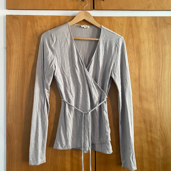 Aritzia Wilfred Free Katsia Wrap Top/Cardigan - Picture 1 of 8